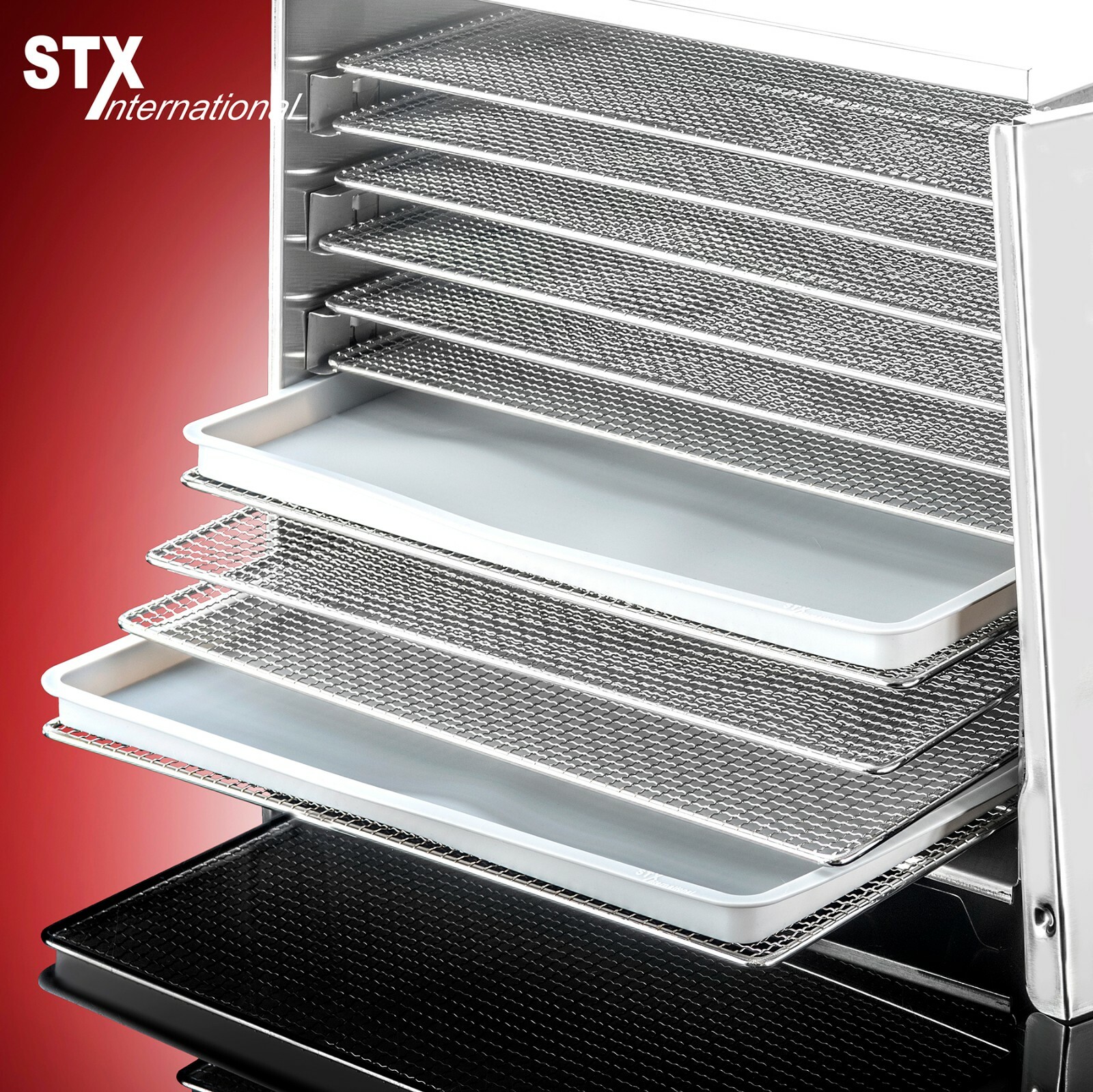 STX Dehydra 1200W-XLS 10 Tray Stainless Steel Food Dehydrator - 165°F Jerky Safe
