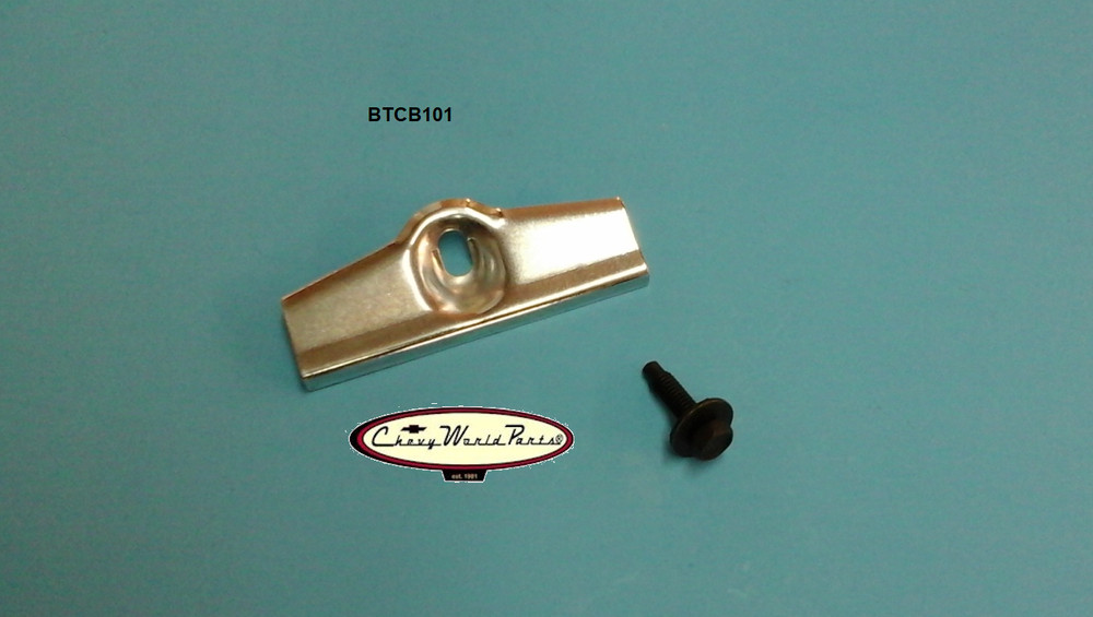 CHEVY BATTERY HOLD DOWN CLAMP  & BLACK PHOSPHATE BOLT