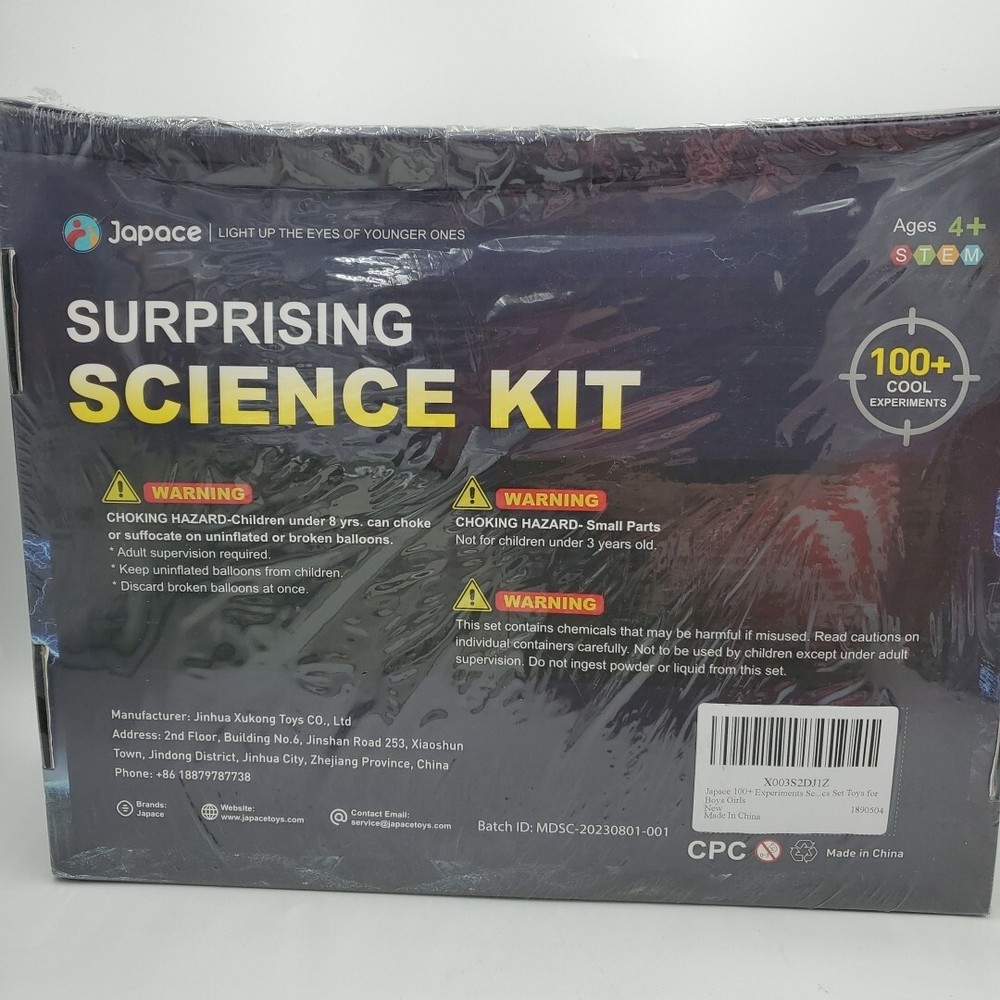 Japace Surprising Science Kit 100+ Cool Experiments New STEM 4+