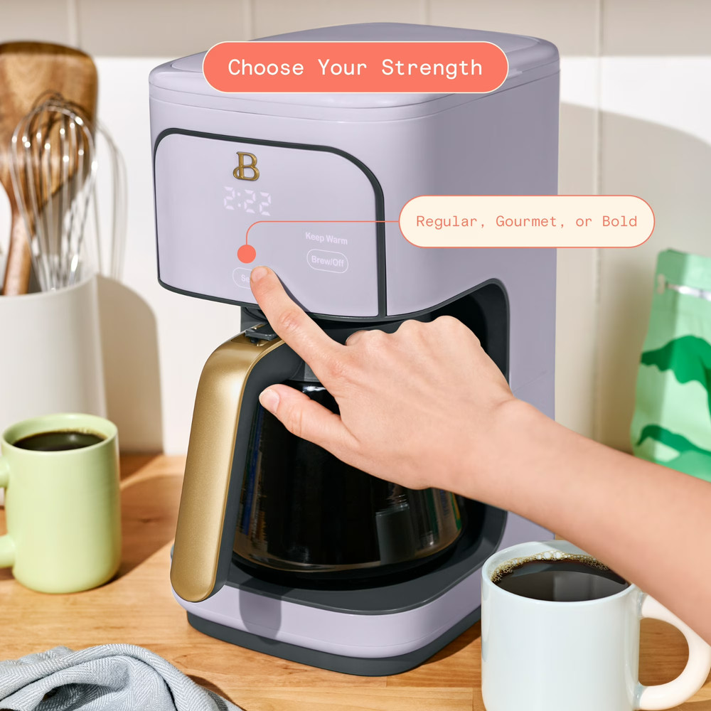 ☕ Beautiful 12 Cup Coffee Maker Programmable Lavender Drew Barrymore Timer Brew