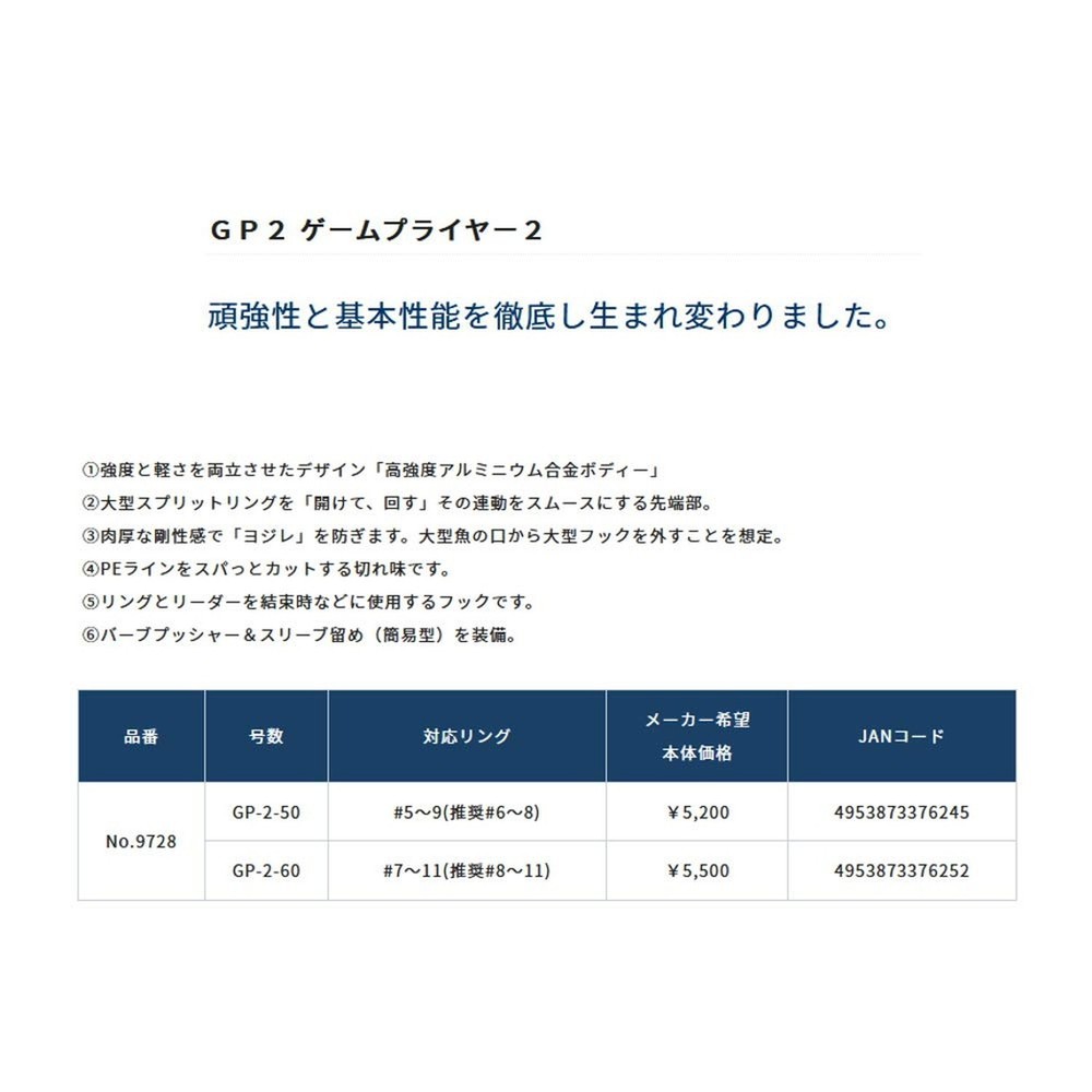 Owner GP2-60 GP2 Game Pliers 2 60 9728