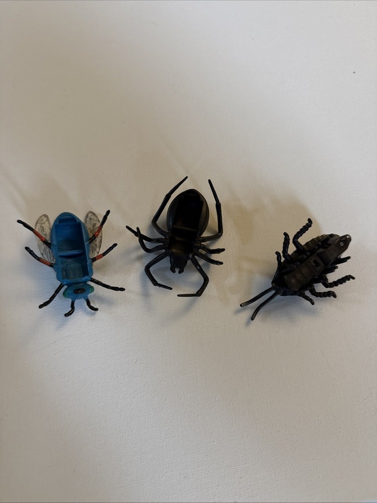 Three Battling Bug Rubber Bodies + Nanobug Base (untested) Great Condition