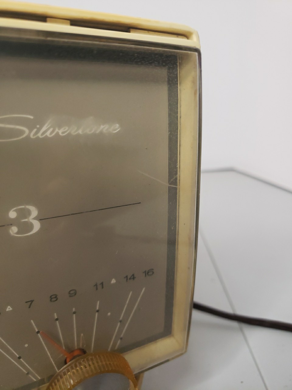 Vintage, Mid Century, 1961 Silvertone 2034 Clock & AM Radio, w/ Alarm, Untested