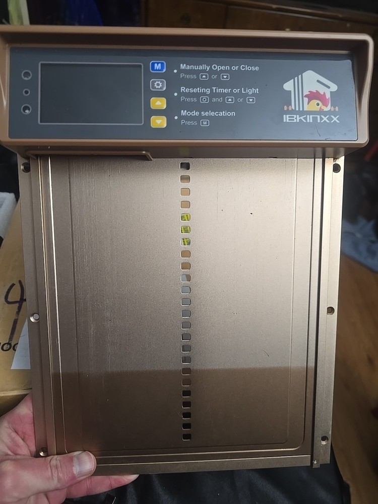 IBKINXX Automatic Chicken Coop Door Solar Powered with Timer & Light Sensor L...