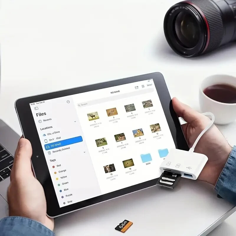 SD Card Reader USB Type C - 3-1 Memory Card Adapter for iPhone/iPad/Samsung/More