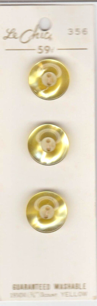 Le Chic Buttons #356 Yellow Size 19mm (3/4")