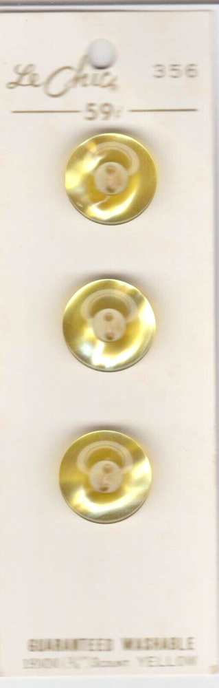 Le Chic Buttons #356 Yellow Size 19mm (3/4")
