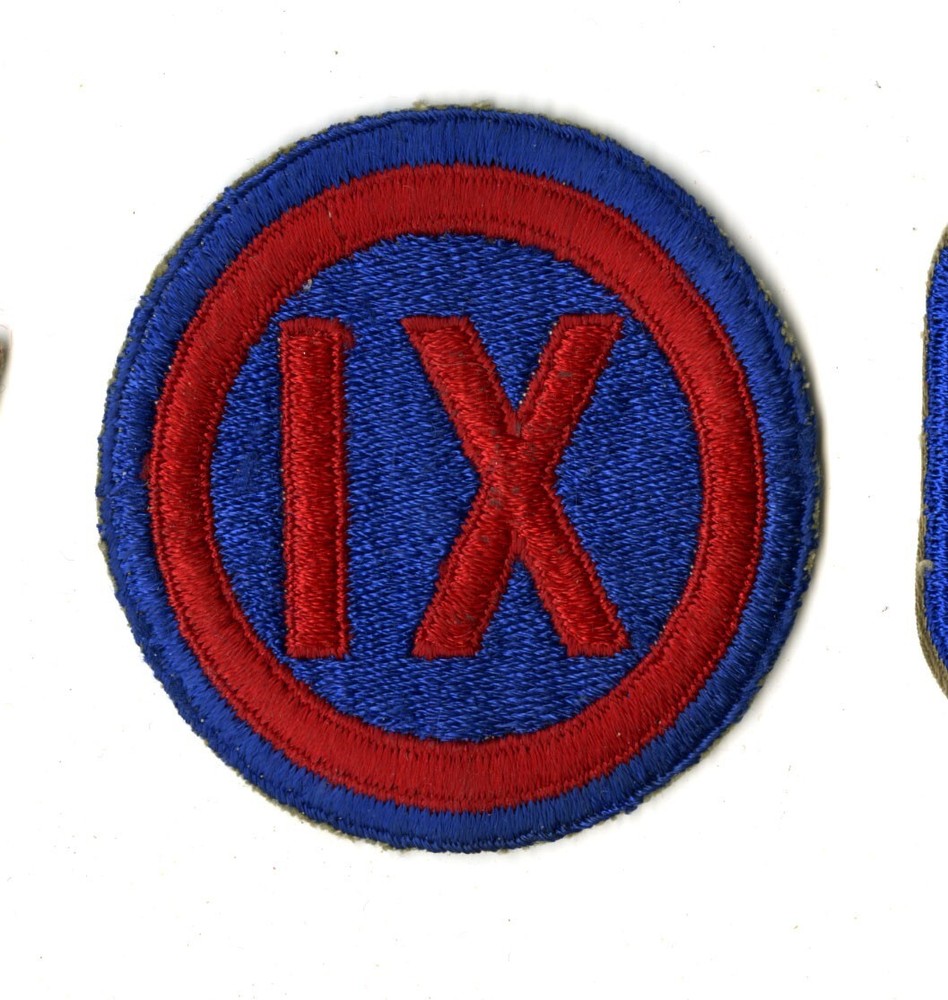 IX Corps White Back Patch WWII Vintage Pacific Theater