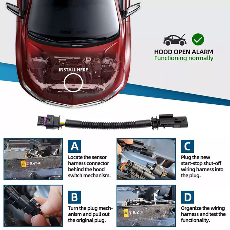 Auto Start Stop Harness- Disable Eliminator for 2019-2024 Bypass Jumpe Terrain