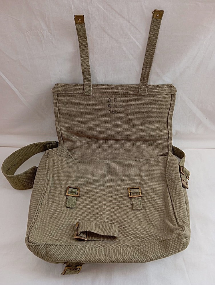 Belgian Army 1937 Pattern Webbing Bag Haversack Small Pack Dated 1954