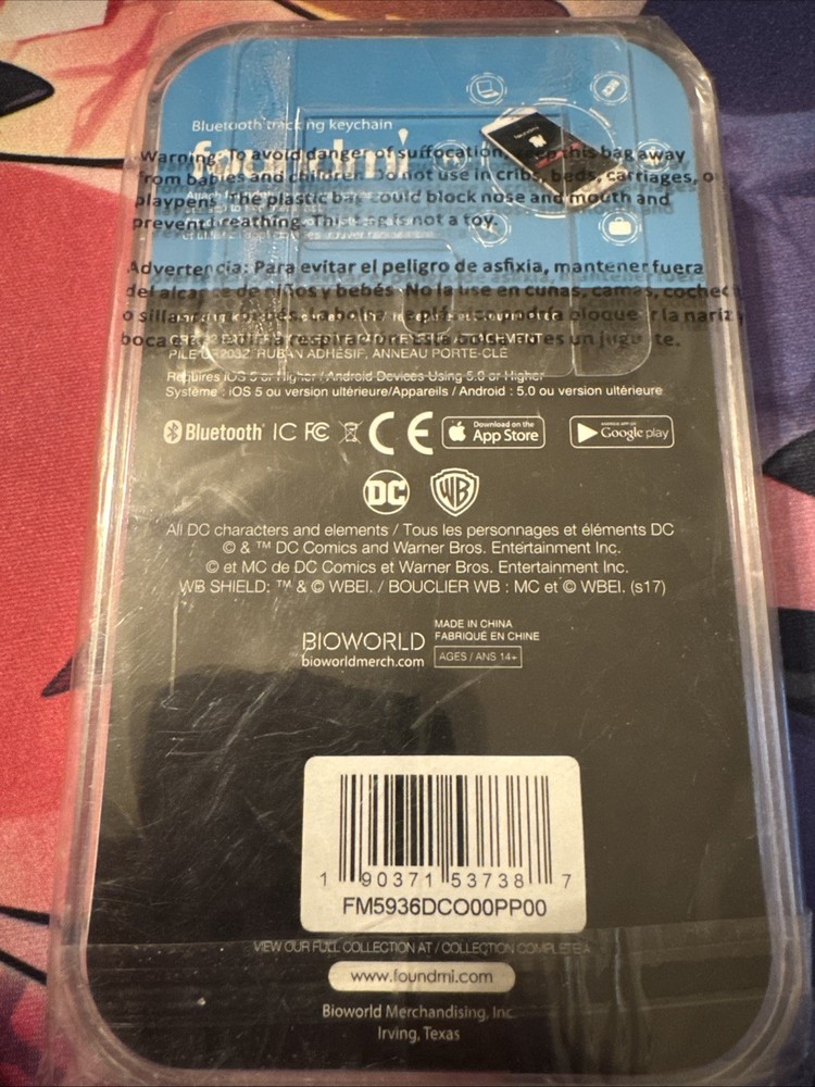 Marvel Comics The Flash Foundmi Bluetooth App Controlled Tracking Tag Device