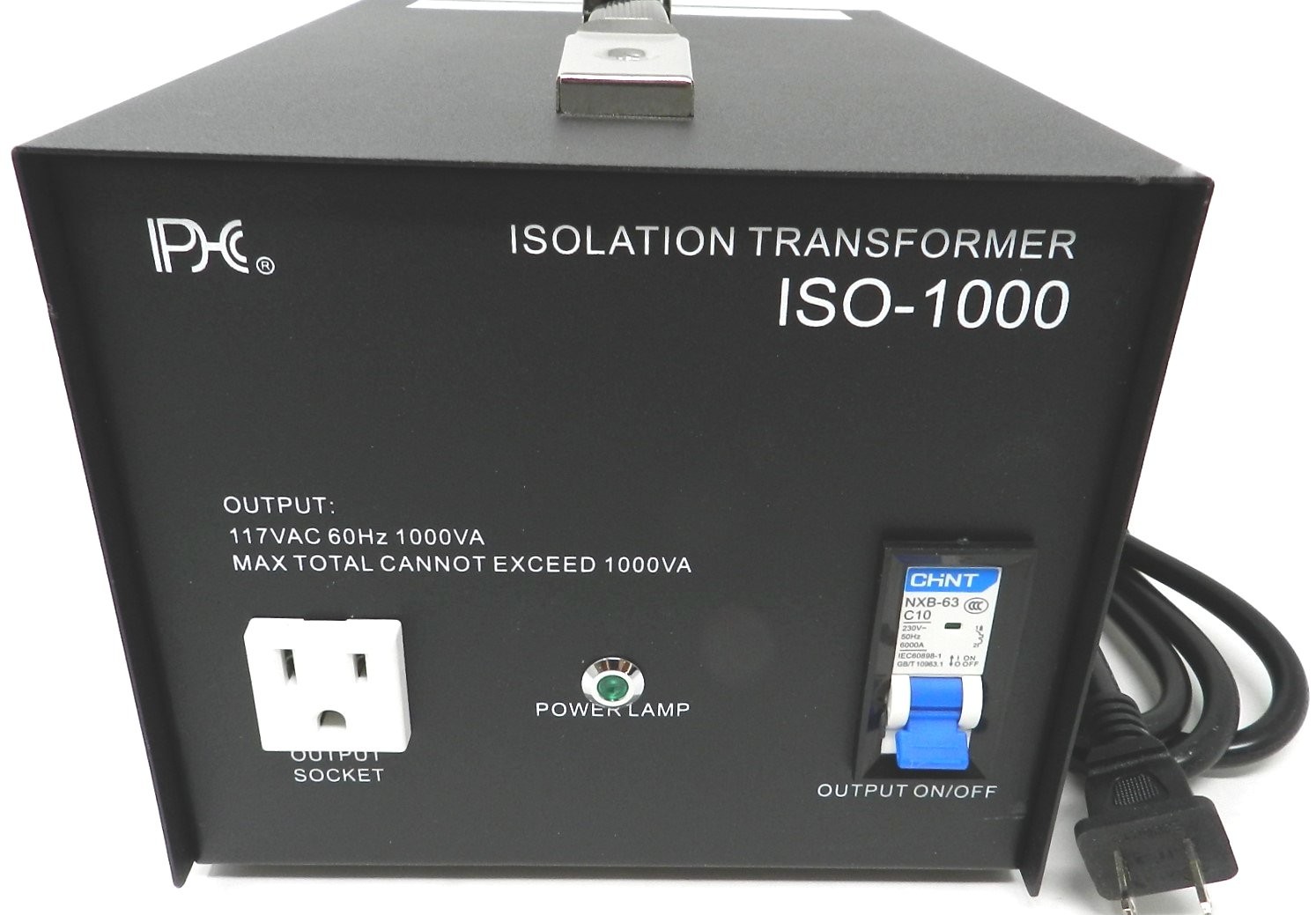 1000VA,/Watts AC Isolation Transformer with Pass-Through Grounding,