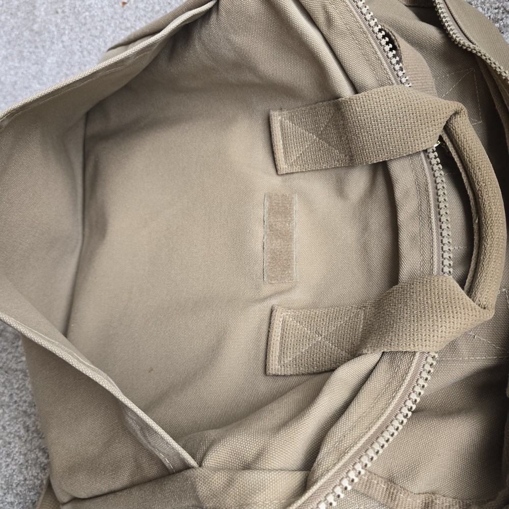 Landsend - Neutral Taupe Canvas Briefcase Messenger - Handle & Shoulder Strap