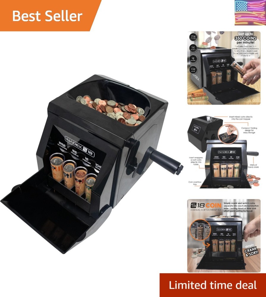 S18 Manual Coin Sorter and Wrapper