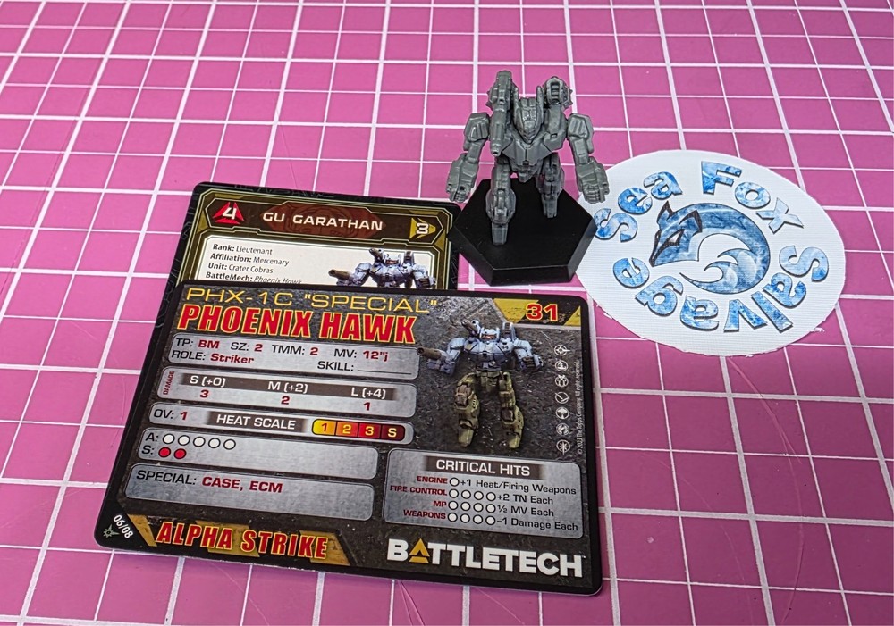 BattleTech - PXH-1b “Special” Phoenix Hawk  - Star League Command Lance + Cards