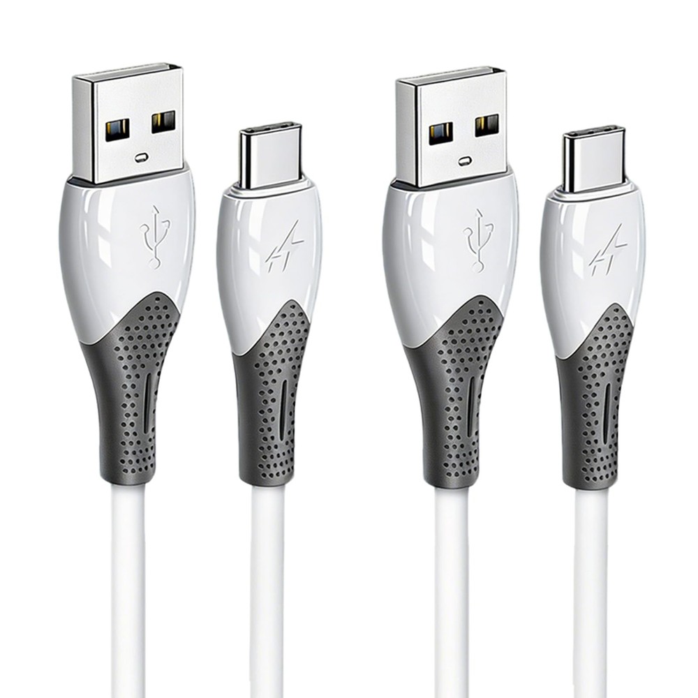 Android Auto USB Cable 3FT 2-Pack, CarPlay C to A Cable, white