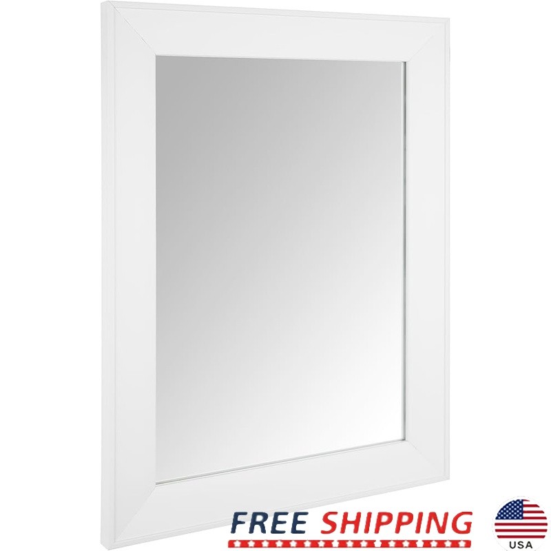 Beveled Edge Rectangular Wall Mirror Clear Reflection Easy Install Home Décor US