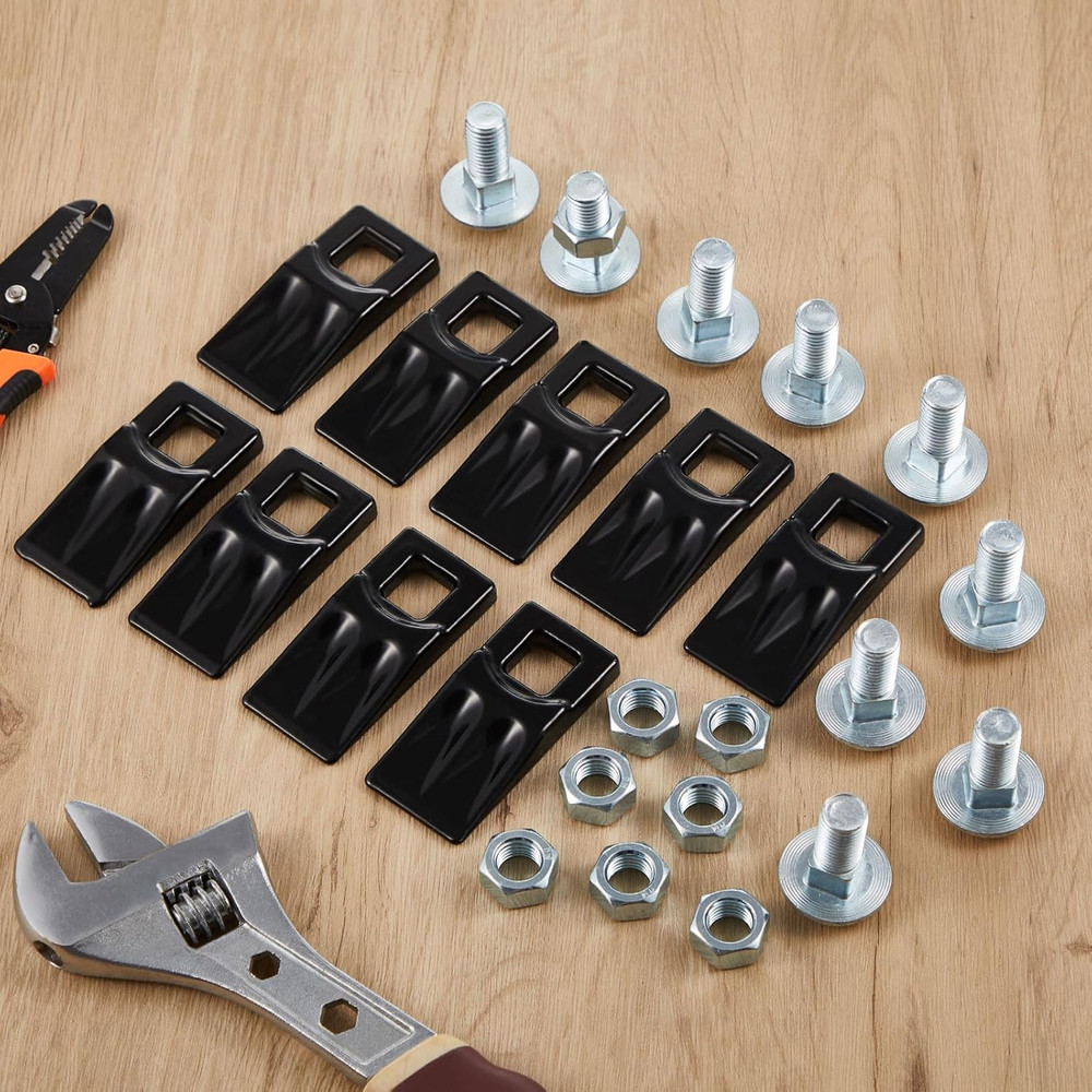 10 Pack Square Hole Replacement Auger Teeth with Hardware, High Hardness Carbon