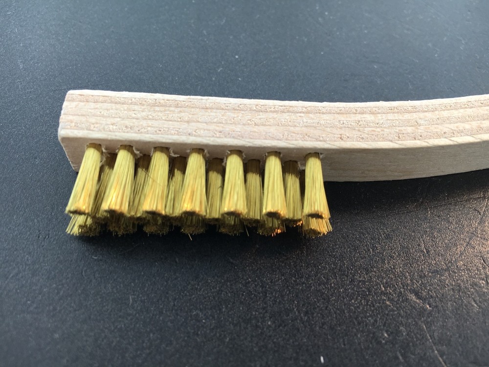 Brass Brush with Wood Handle