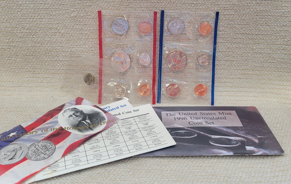 1996 US Mint Unc Set Includes W Mint Dime 230543