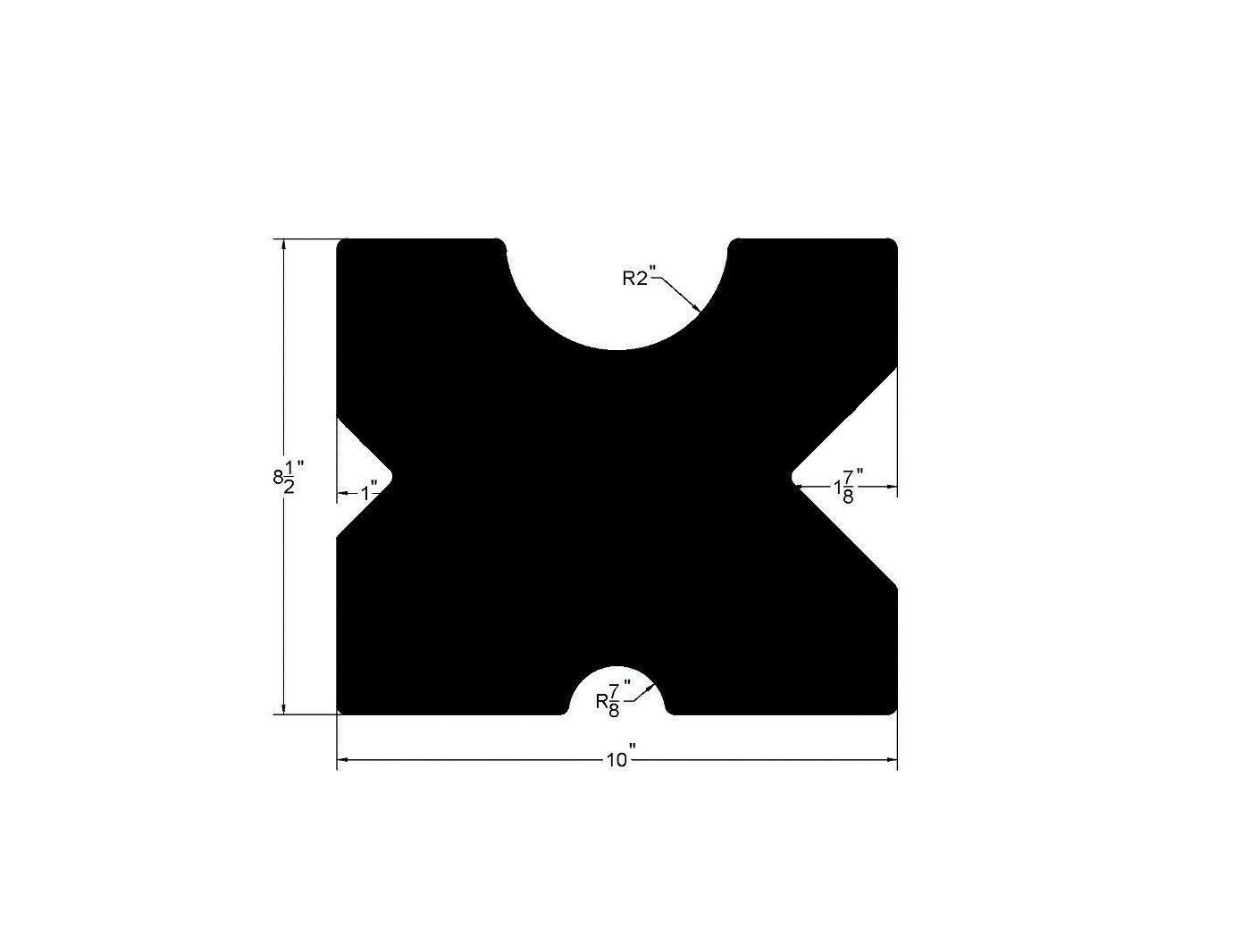 (PAIR) 8.5x10 Arbor Plates 1.5" Thick, Hydraulic H-Frame Shop Press, V-Cut