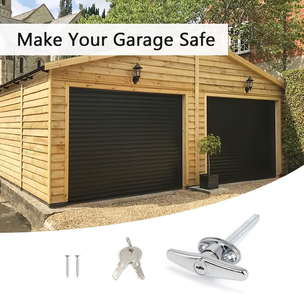 Garage Door T-Handle Replacement Lock, Universal Replacement Hardware Garage ...