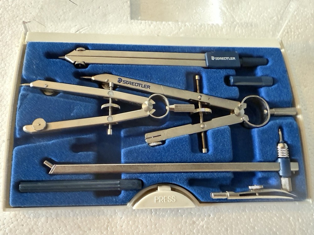 7 Piece Vintage Staedtler Compass Set
