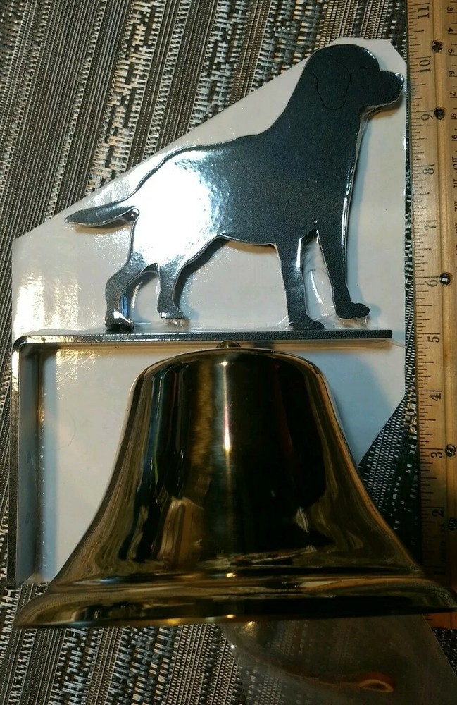 Solid Brass Door Bell-Dog Theme 5 3/4" Bell