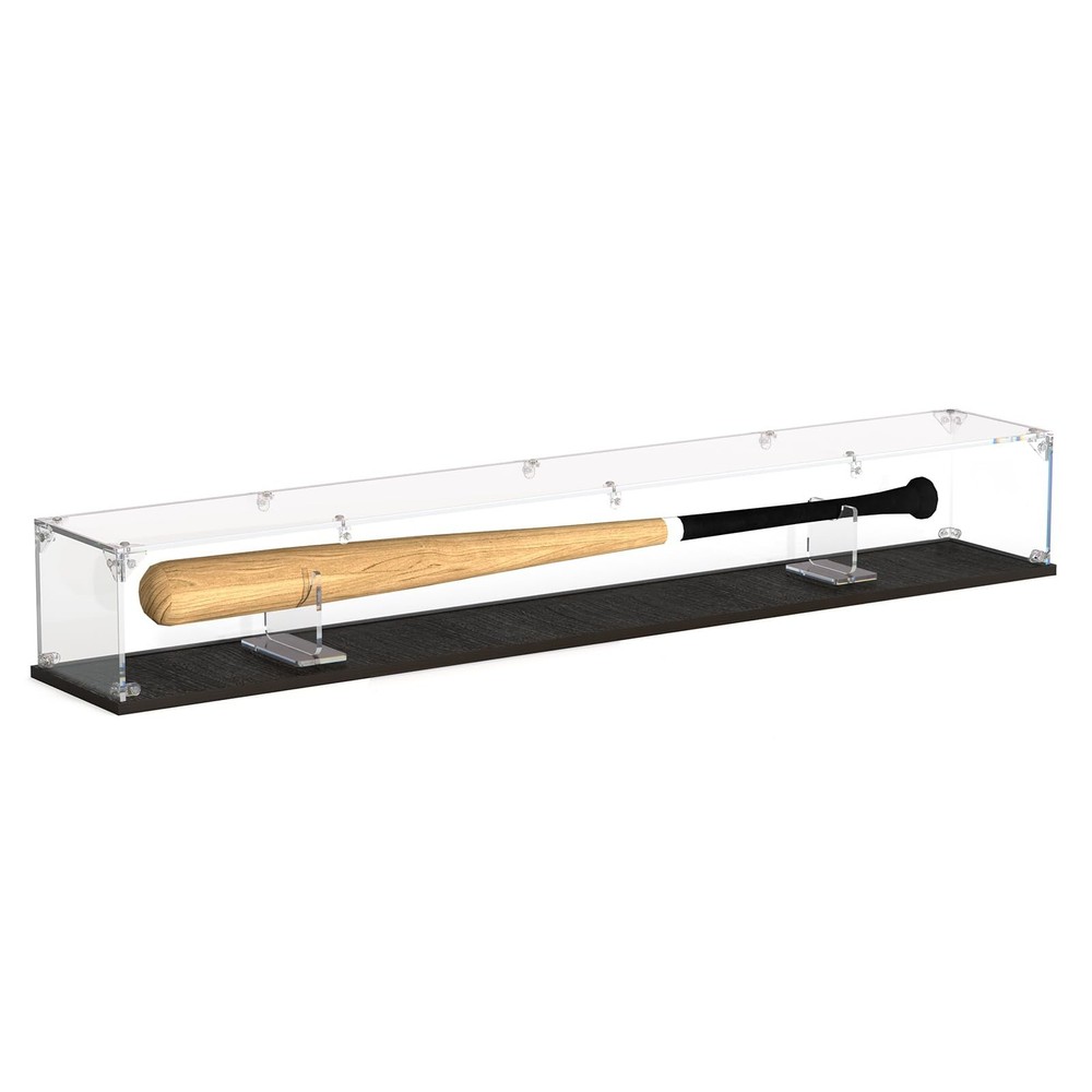 Acrylic Baseball Bat Display Case 39" Clear UV-Protected Dust-Proof Showcase
