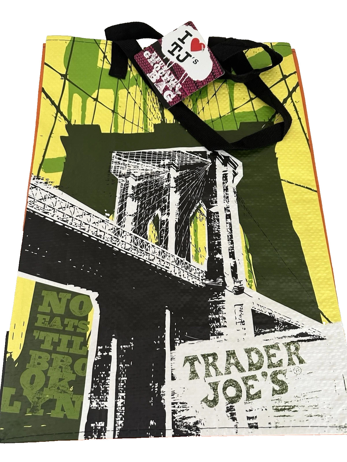 TRADER JOE'S "I ❤️ TJ's" Reusable Shopping Bag /Tote 6 Gal New