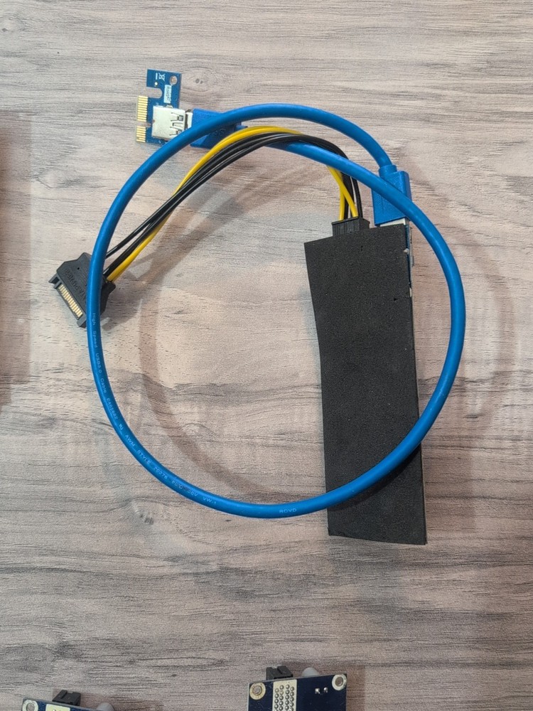 PCI-E 1x to 16x Powered USB 3.0 Crypto Mining GPU Riser Extender Adapter 6 Piece