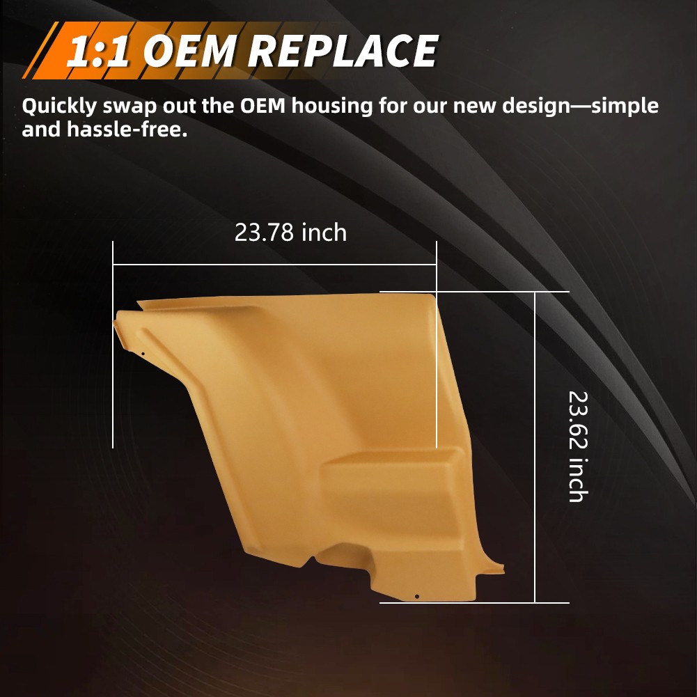 For 72-81 Camaro Firebird L&R Lower Plastic Rear Armrest Seat Side Panels Tan