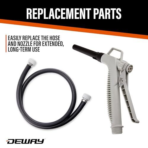 DeWay Battery-Powered Stick Fuel Transfer Pump with Hand Trigger Nozzle