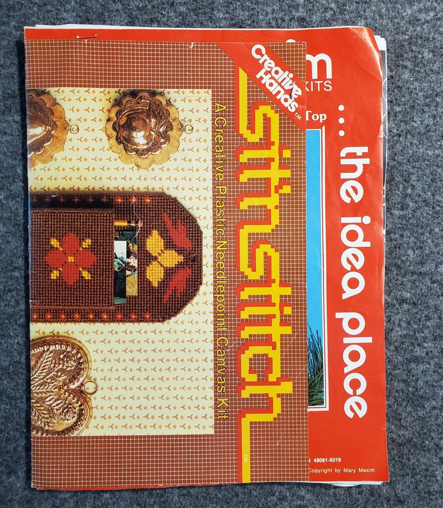 Mixed Lot Plastic Canvas Needlepoint Guides Patterns Sheets Craft Instructions