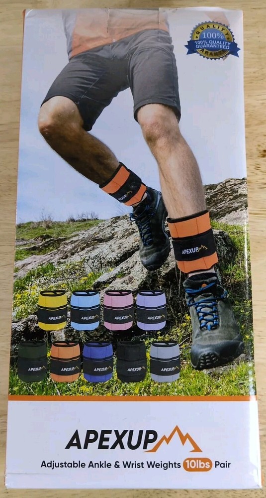 NWOT - 1 Pair Adjustable Ankle Weights, 2–10lbs Modularized Leg Weight Straps