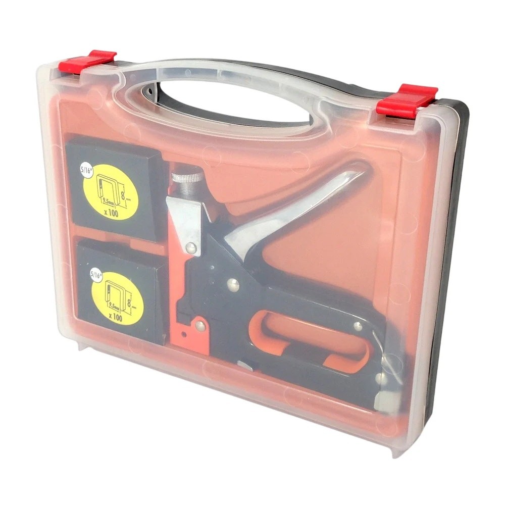 3 Way Tacker Staple Gun Kit Stapler Includes U-Shaped, Standard & Brad Nails