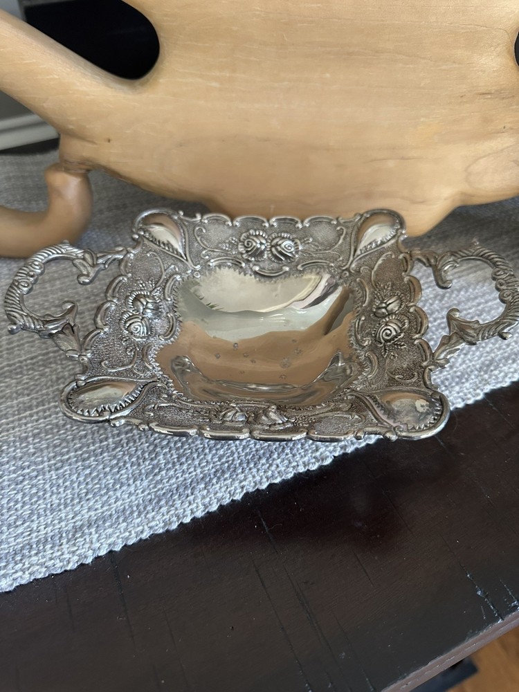 Godinger Silver Art Co Footed Dish With Handles Silverplate