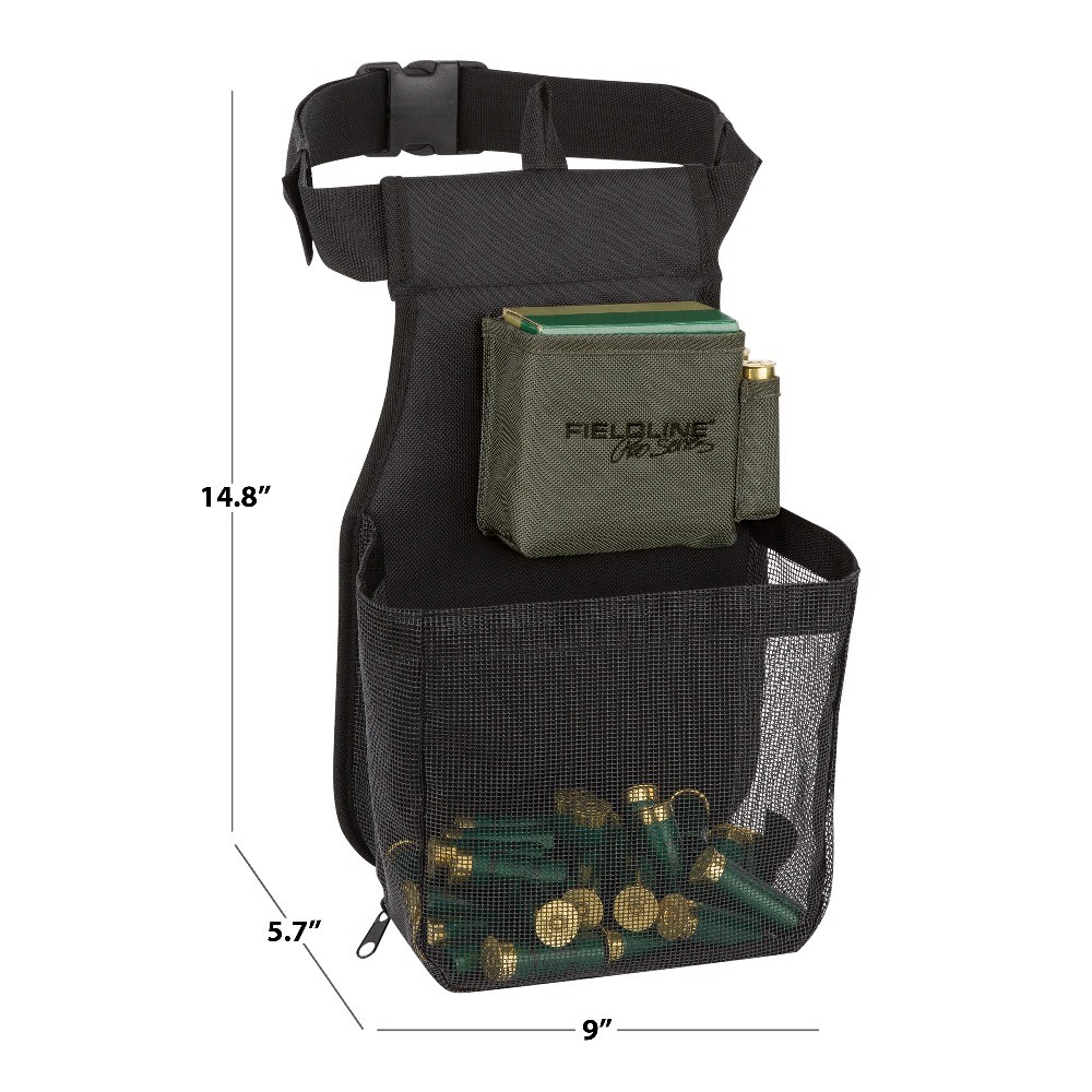 Pro Large Trap Shooting Shell Pouch Ammo Pouch, Black Green, 1 Poly,