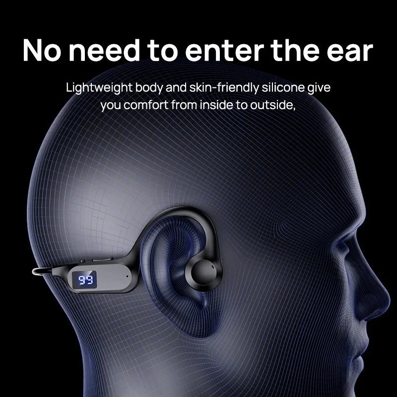 Bluetooth 5.3 Bone Conduction Headphones Wireless Outdoor Sport Headset Earbuds