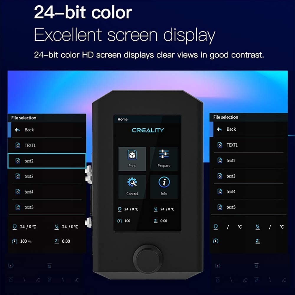 Creality Ender 3 V2 HD Color Display Kit - User-Friendly Interface & Mass Memory