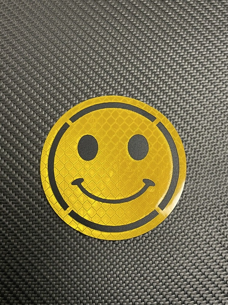 IR Smiley Face Patch Hook & Loop Airsoft Morale Tactical Reflective Running