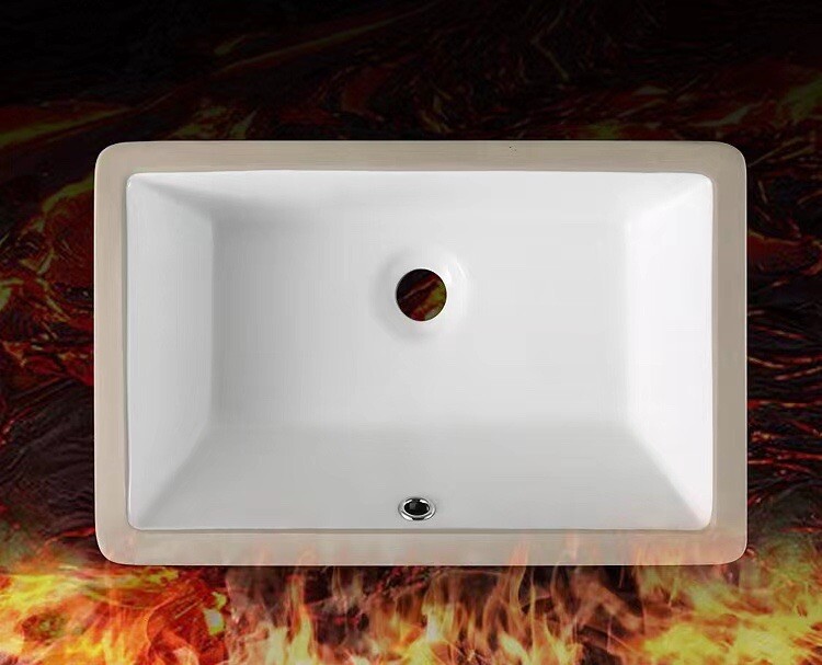 (Pack Of 2) Pool Rectangular Undermount Bathroom Vanity Sink 18" X 11" X 6"