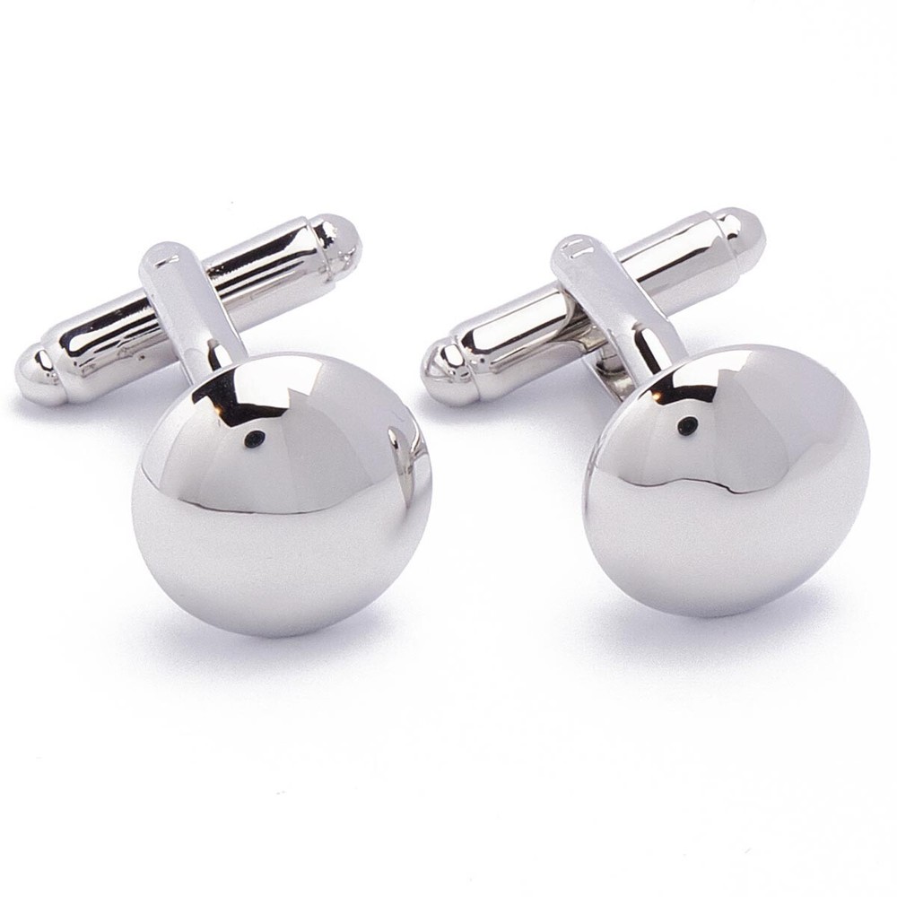Cufflinks - Round Ball Silver