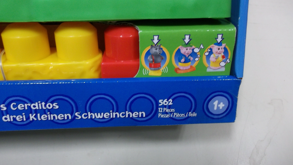 Mega Bloks Block Buddies Three Little Pigs 12 pcs MODEL 562