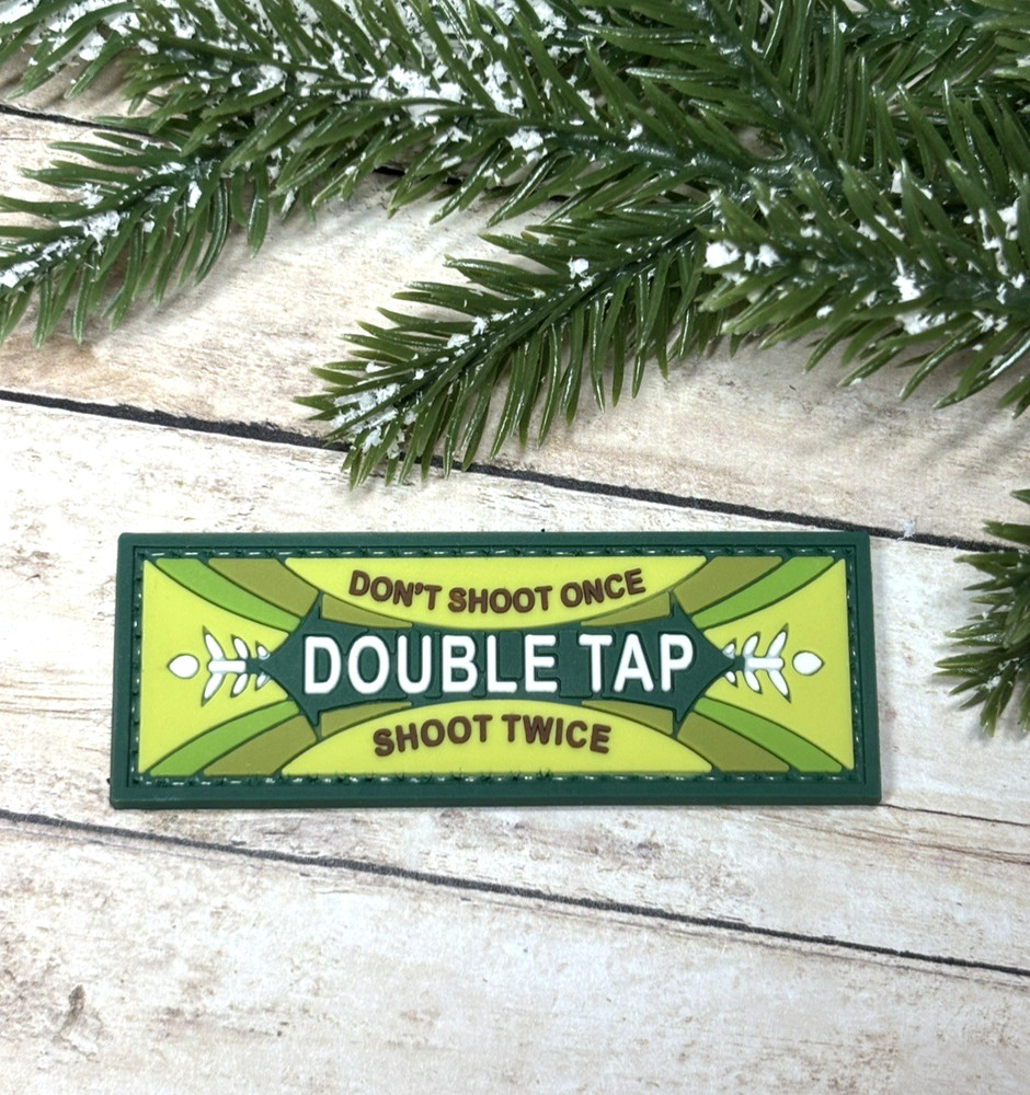 Double Tap Gun Patch - PVC Tactical Morale Patch - Special Forces Gum Patch