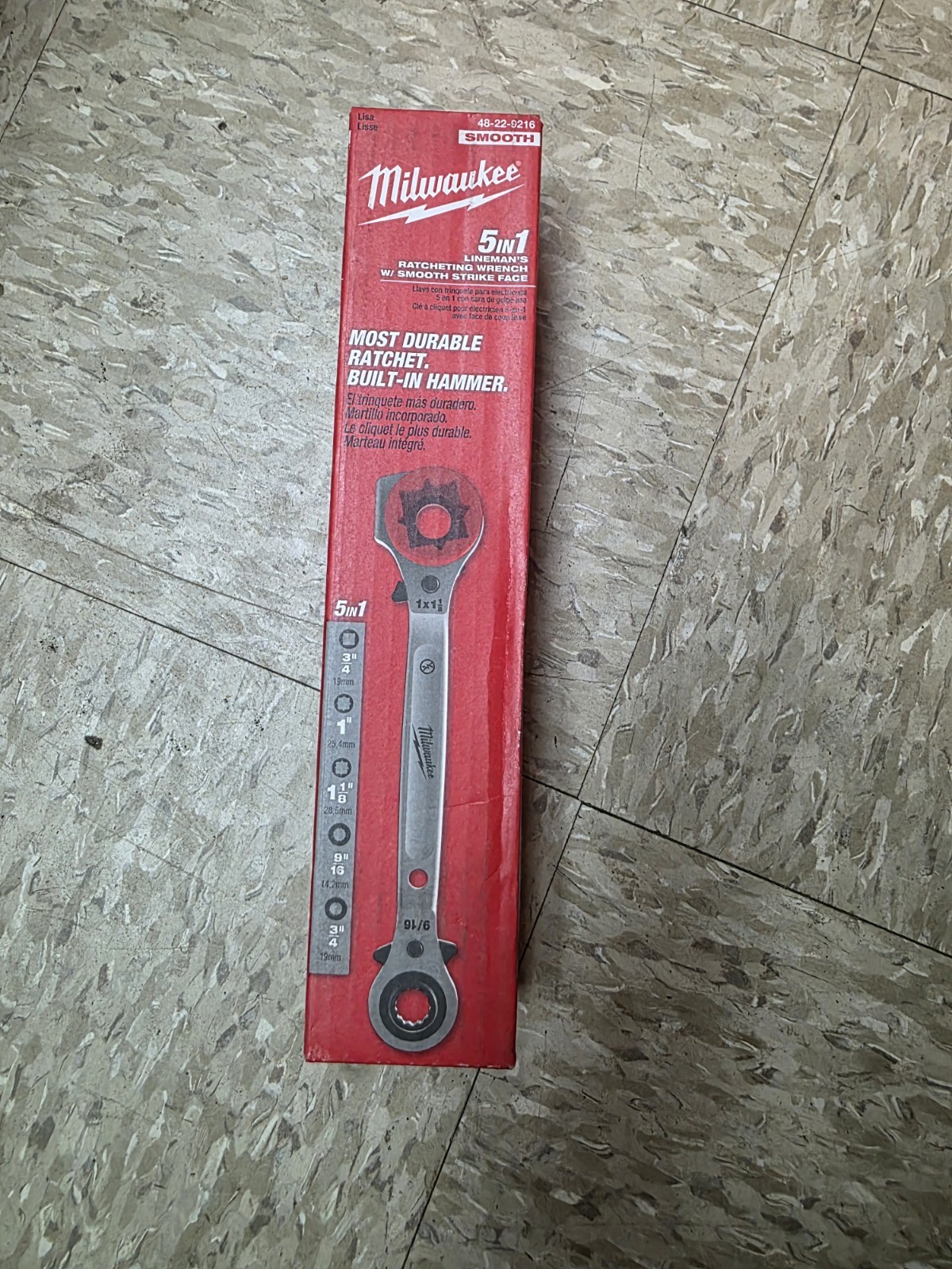 NEW Milwaukee Tool 48-22-9216 Lineman Fts 5-In-1 Ratcheting Wrench