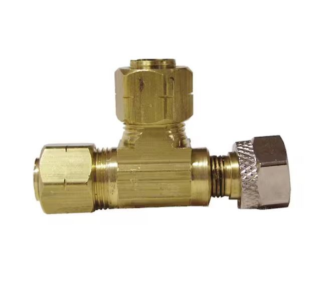 3-PACK Everbilt 3/8 in. OD Compression Brass Tee Fitting