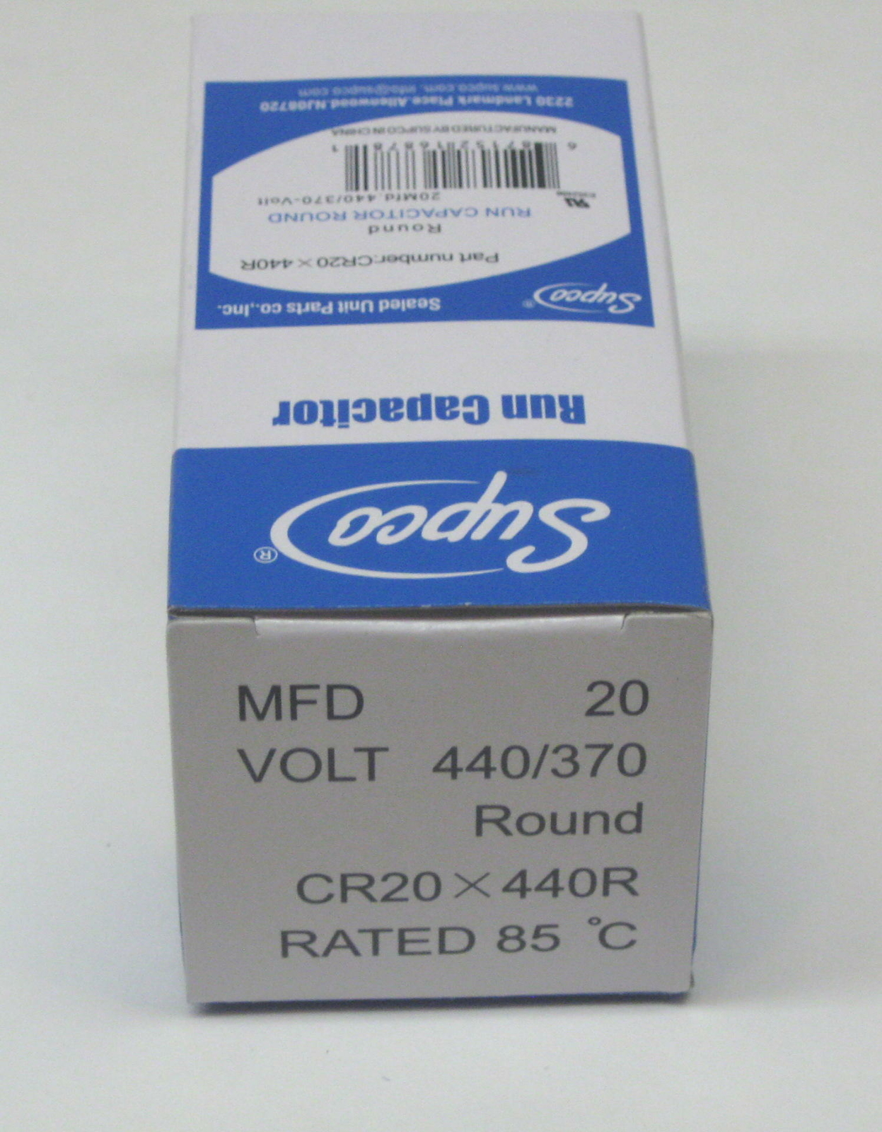 Air Conditioning HVAC Round Fan Motor Run Capacitor 20 MFD 440 Volts