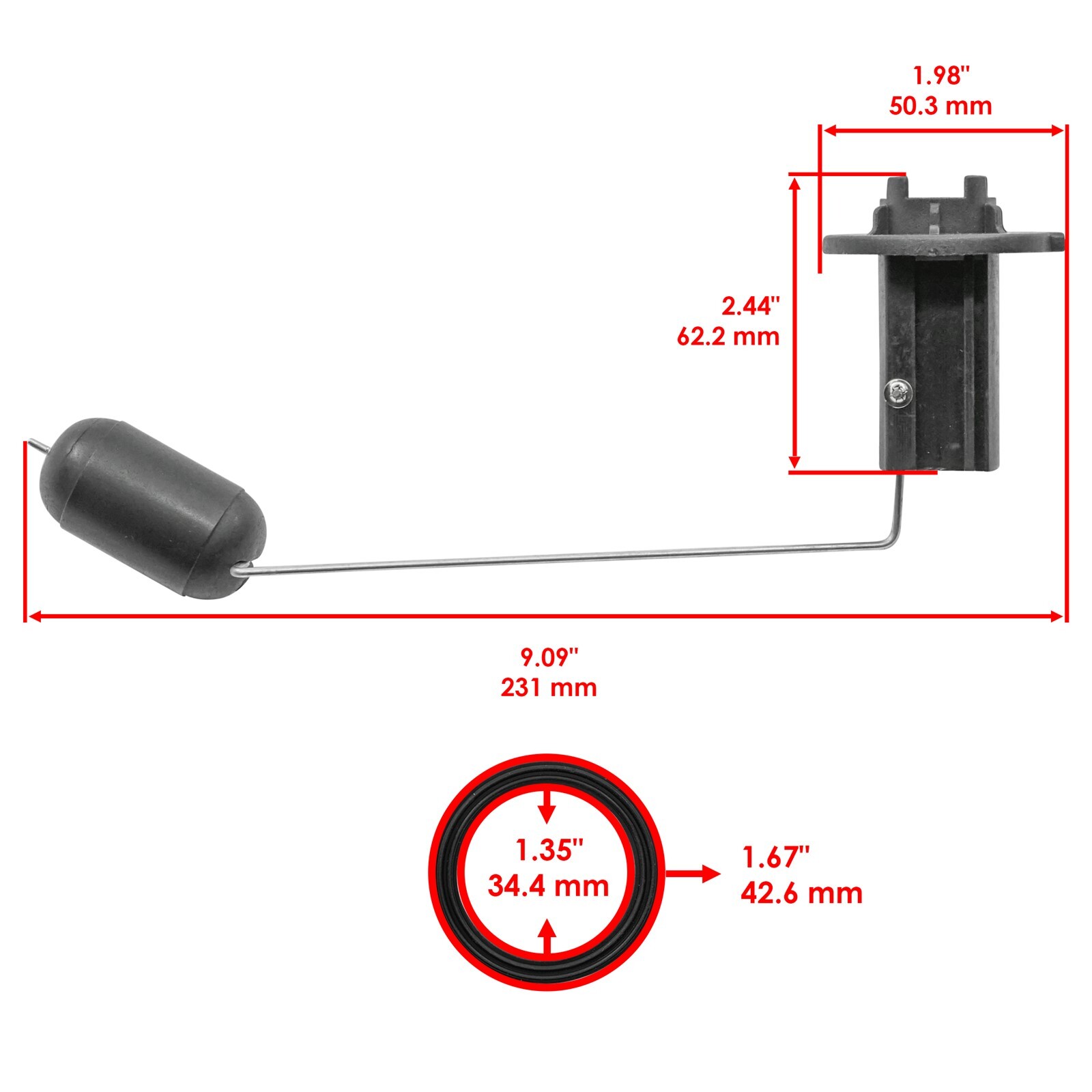 Caltric 37080-HN8-000 37080HN8000 Fuel Sending Unit Float For Honda ATV