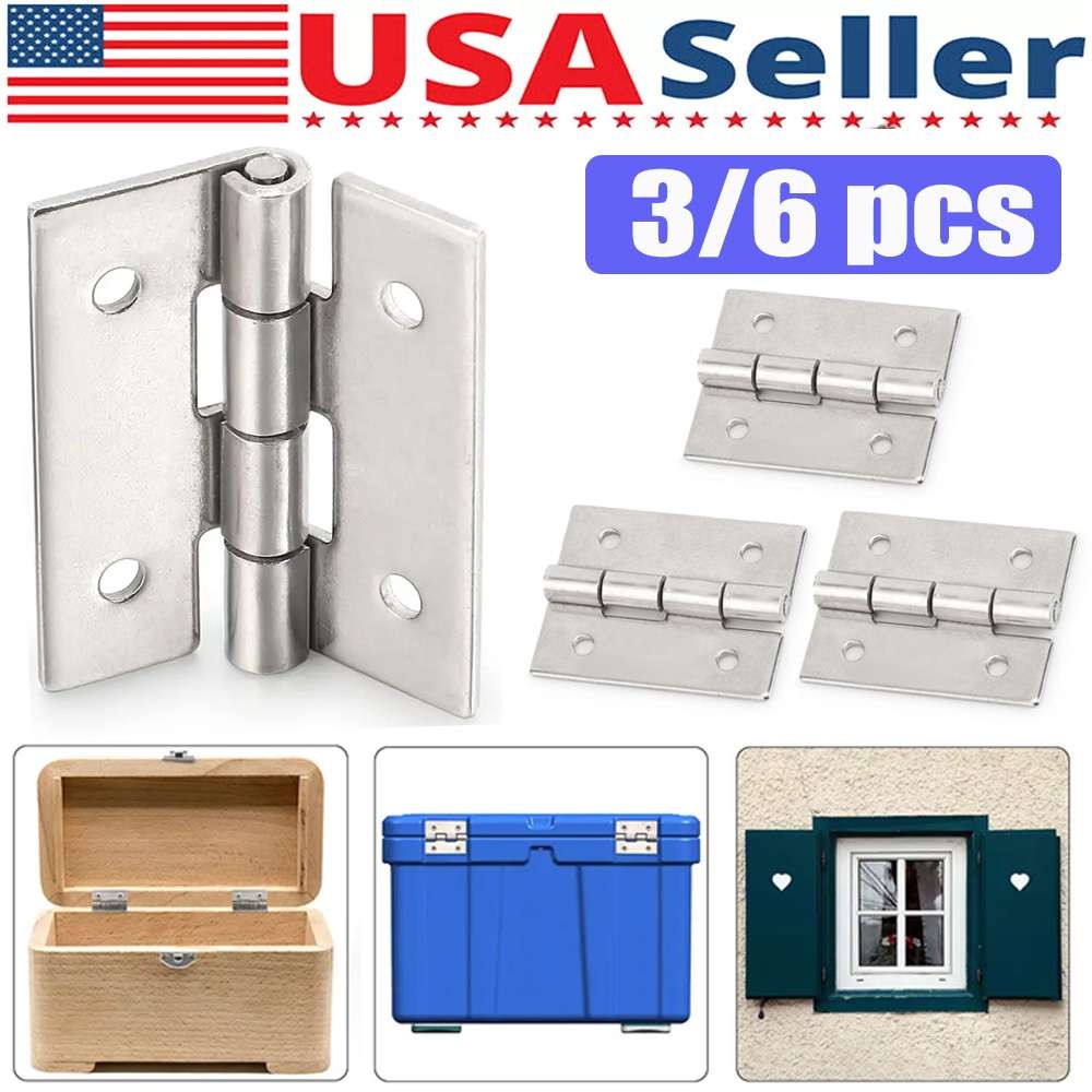 3/6 PCS Cooler Hinges for Igloo Ice Chests, Stainless Steel Hinges Replacement